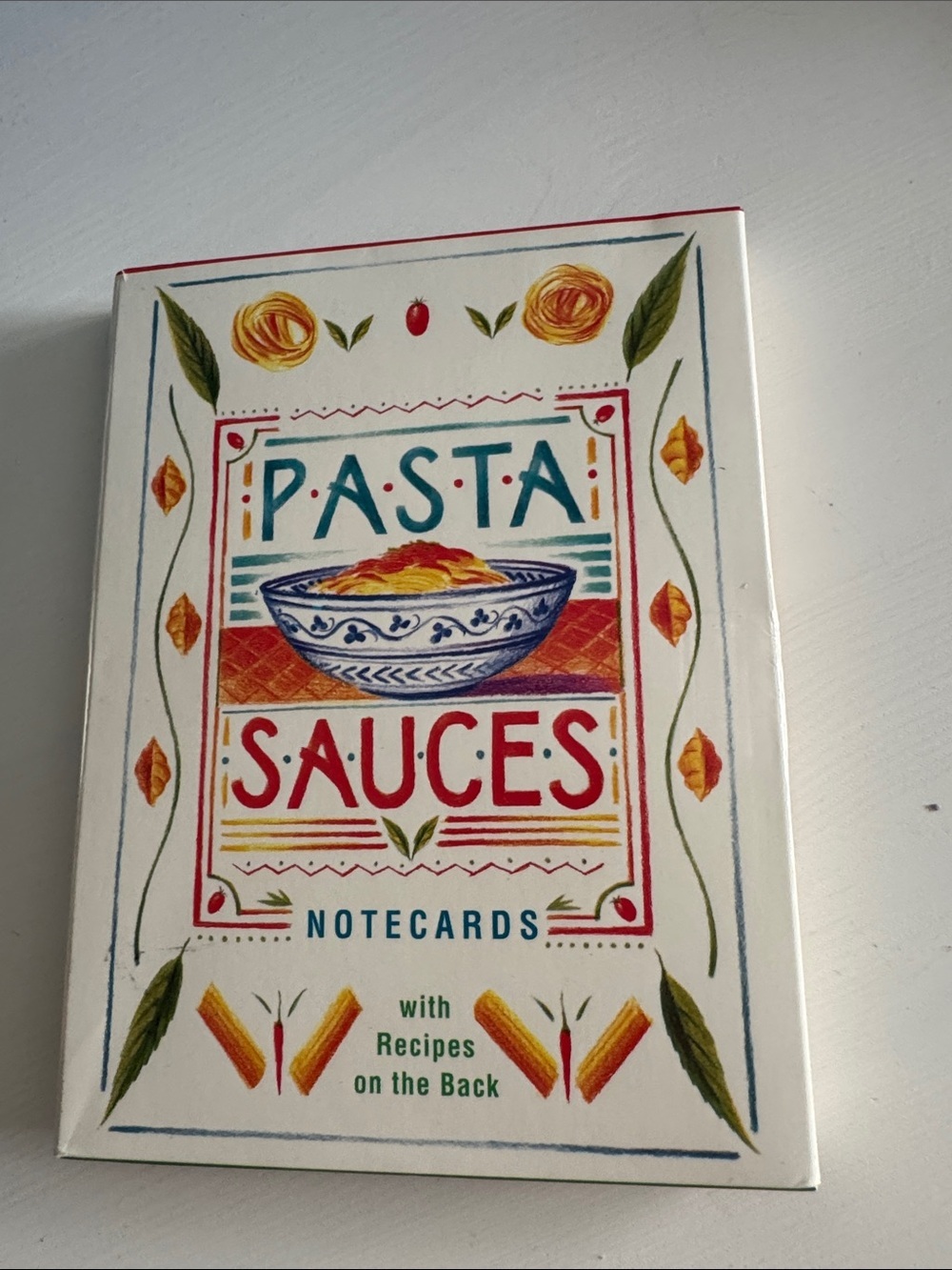 Vintage Pasta Sauces Notecards Multicolor Recipe Note Set (6)